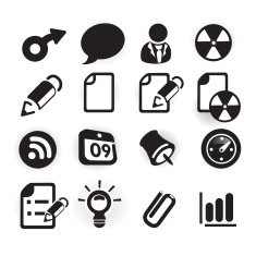 Black and White Icons - Business N2