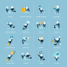 Set of flat design icons for business N2