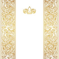Vector floral border in Victorian style