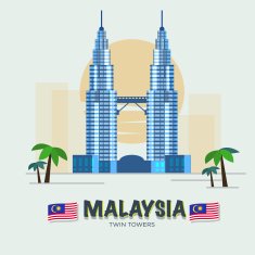 Kuala Lumpur Malaysia - vector illustration