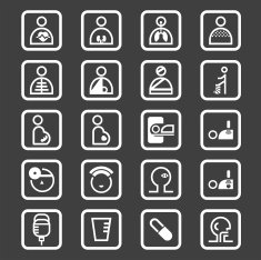 Hospital Icons (White Series)