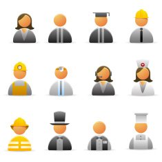 Occupation & people icon set