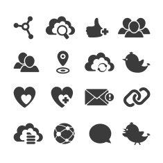 Set of vector social network icons