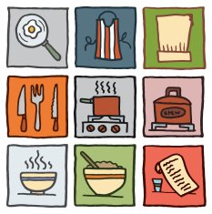 Cooking and kitchen icons N5