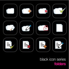 Black Icon Series - Folders