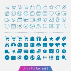 Series of shopping and money icons