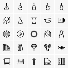 musical instruments icons N2