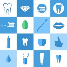 Dental hygiene Icon set