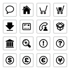 Online Shopping & Finance Icons