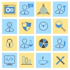 SEO Flat Icons Set