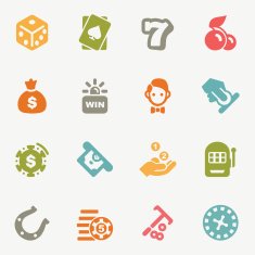 Casino color variations icons