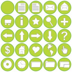 Icon set of 25 different icons
