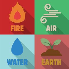 four elements long shadow flat