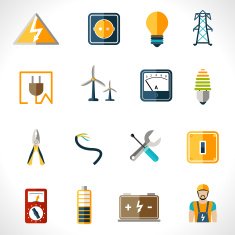 Electricity Icons Set N3