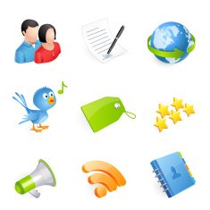 Social network icons - 3D series N2
