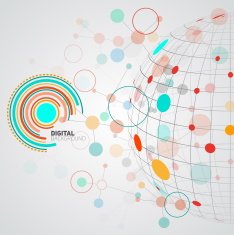 Abstract colorful background 3d sphere