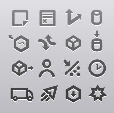 Recessed Shipping Icon Series