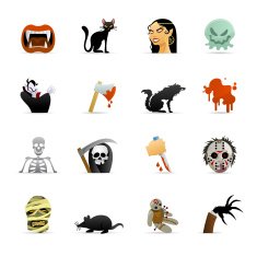 Color Web Icons - Horror