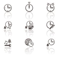 alarm clock icon set N3