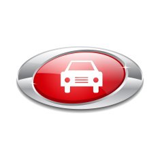 Car Red Vector Icon Button