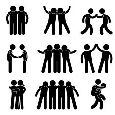 Friend Friendship Teammate Pictogram