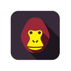 Gorilla animal face icon