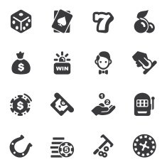 Casino Silhouette icons 1