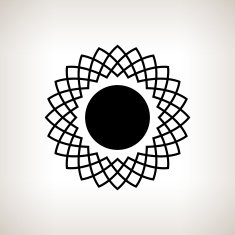 Silhouette sun on a light background vector illustration