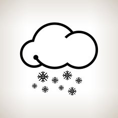 Silhouette snowfall vector illustration