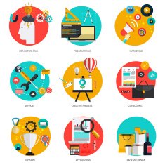 Set of flat icons N8