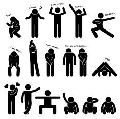 Man People Posture Body Language Pictogram