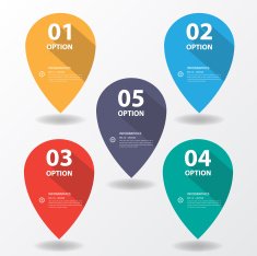 Set of tags for sale with long shadow vector Illustration