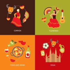 Spain icons composition set N2