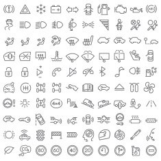One hundred vector line icons set N4