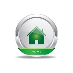 Home Circular Green Vector Web Button Icon