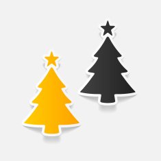 realistic design element christmas tree