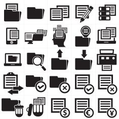 Documents icons vector
