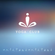 Blured background with yoga logo N2