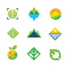 Wild green nature captured energy for future generation logo icon