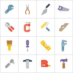 Hand Tool Icons &mdash; Poly Series
