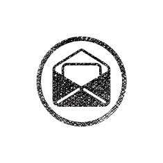 Envelope mail vector icon with hand drawn lines texture N2