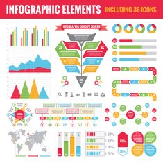Set of Infographic Elements - Vector Concept Illustration
