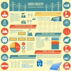 Fuel and energy industry infographic set elements N2