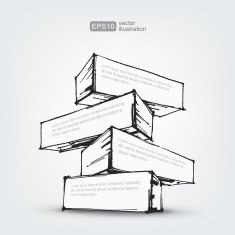 Vector hand drawn design element on white background N2