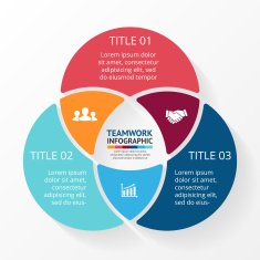Teamwork social infographic diagram presentation 3 options