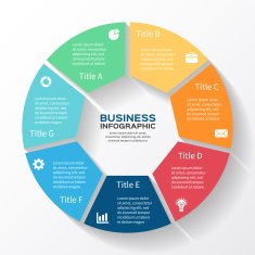 Modern vector info graphic for business project N7