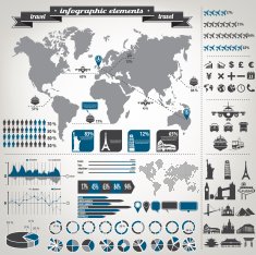 Travel infographics and icons