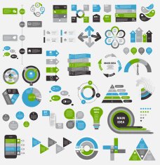 Collection of Infographic Templates for Business Vector Illustra N14