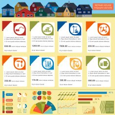 House repair infographic set elements N3