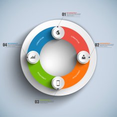 Infographic circle business concepts with icons
